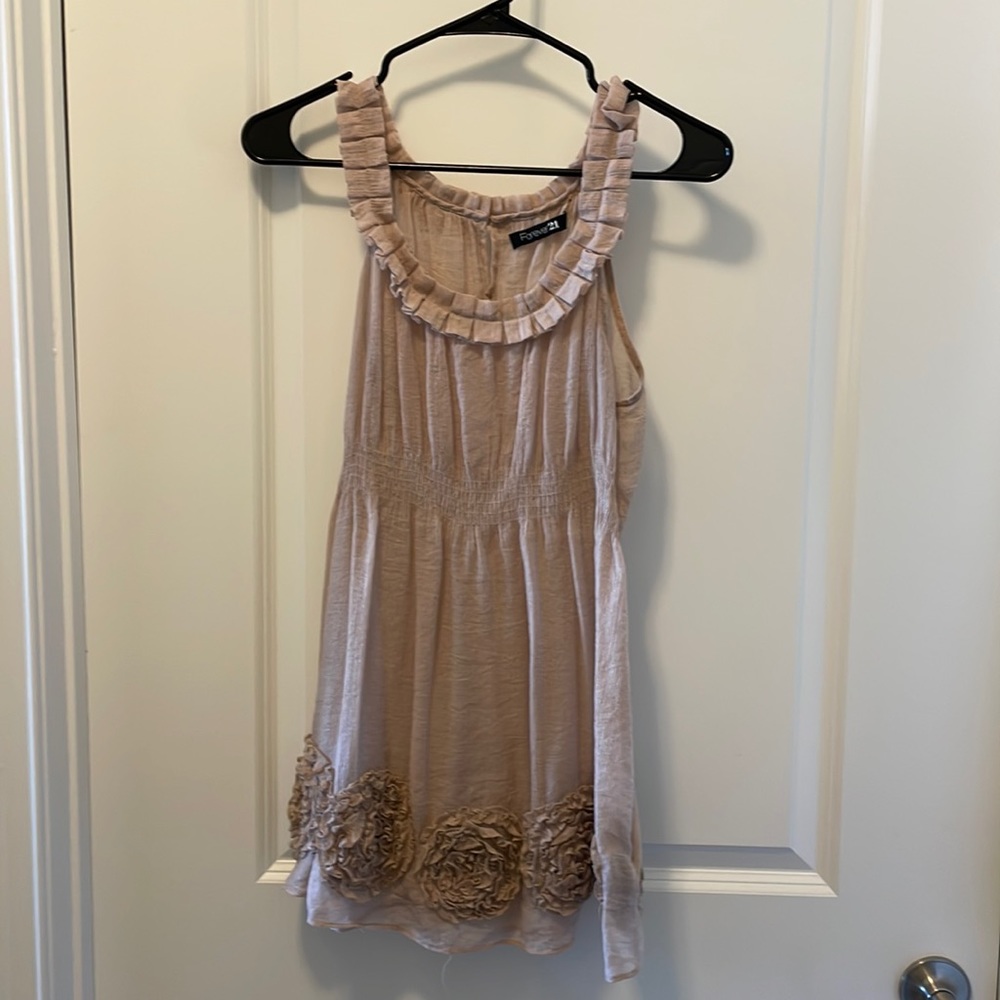 Forever 21 Boho sheer tank size L